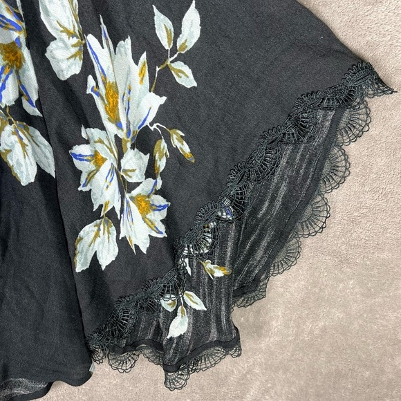 Free People Dress Womens Small Wanderer Floral Lace Bell Sleeve Witchy Whimsy - Picture 7 of 10